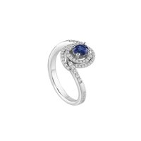 Anello Salvini Donna Gemma in Oro bianco Zaffiro 0.5 Ct 20073787-12 - 20073787-13